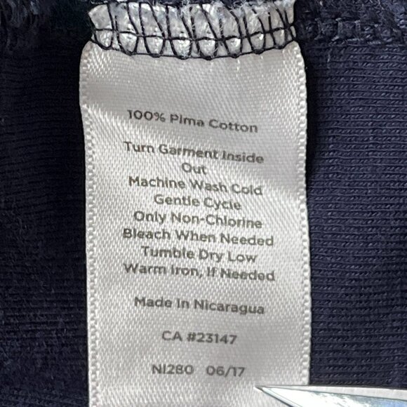 The Talbots Tee Woman 3X 100% Pima Cotton Stretch Navy Minimalist Capsule - Picture 4 of 7